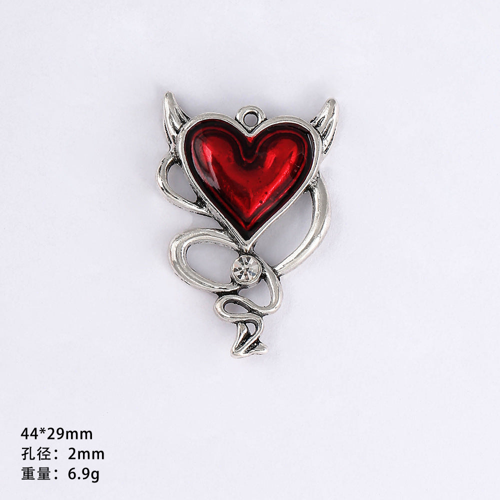 Wholesale 20pcs Gothic style dark punk love DIY necklace pendant